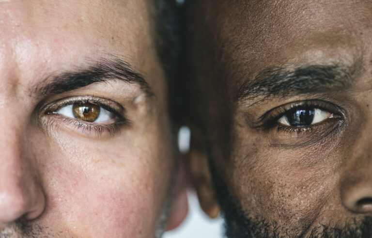 Eyelid rejuvenation for men NYC close-up of male eyes